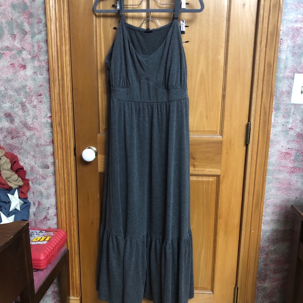 Dark gray maxi dress